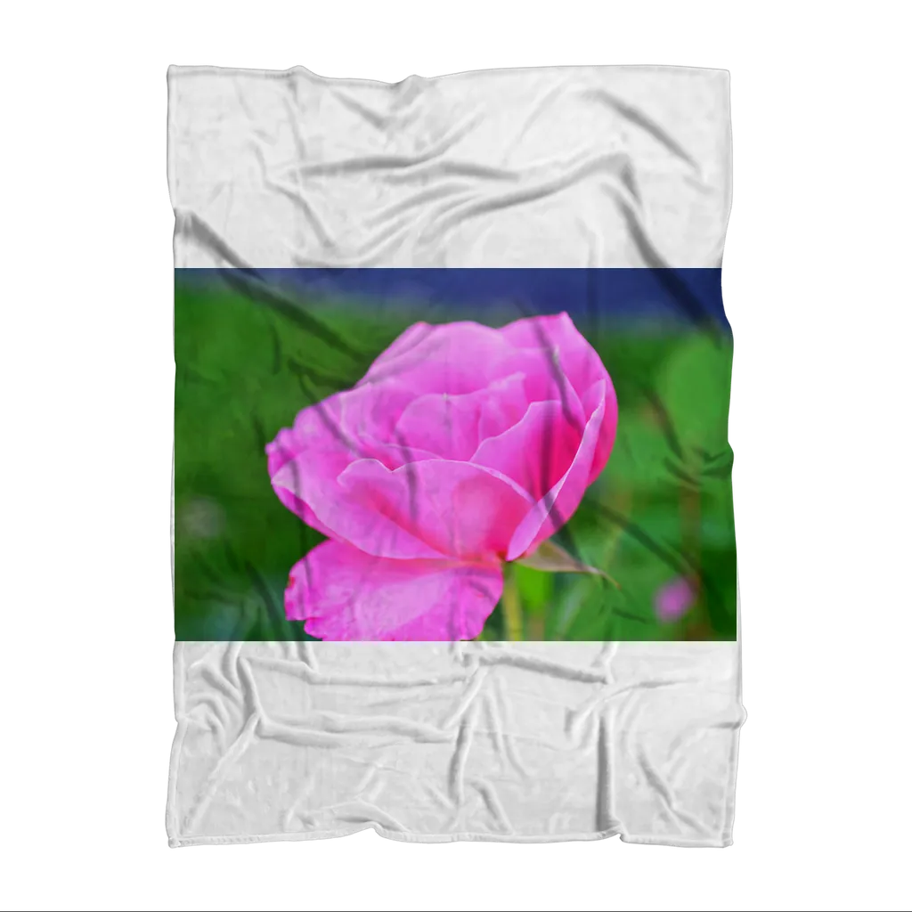 PinkFlower Sublimation Throw Blanket