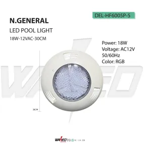 Pool light LED - 18W RGB - N.GENERAL