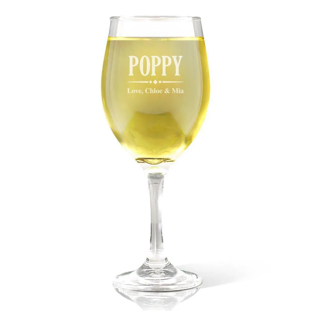 Poppy Wine Glass