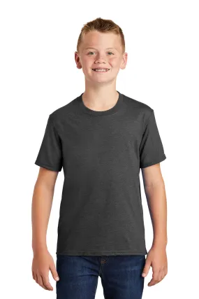 Port & Company Youth Fan Favorite Short Sleeve Crewneck T-Shirt - Heather Black