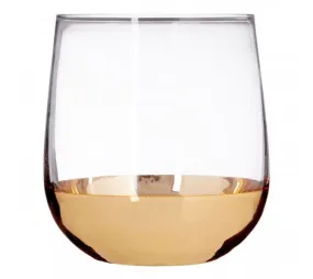 PREMIER S/4 HORIZON 390ML GLASS TUMBLERS CLEAR/GOLD - 1405288