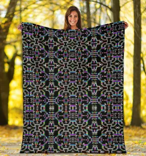 Prismatic Grid Micro Fleece Blanket