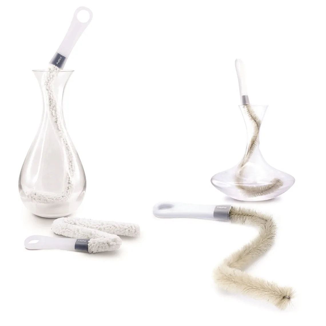 Pulltex Wine Decanter Brush & Wine Decanter Bristle Brush - Set of 2