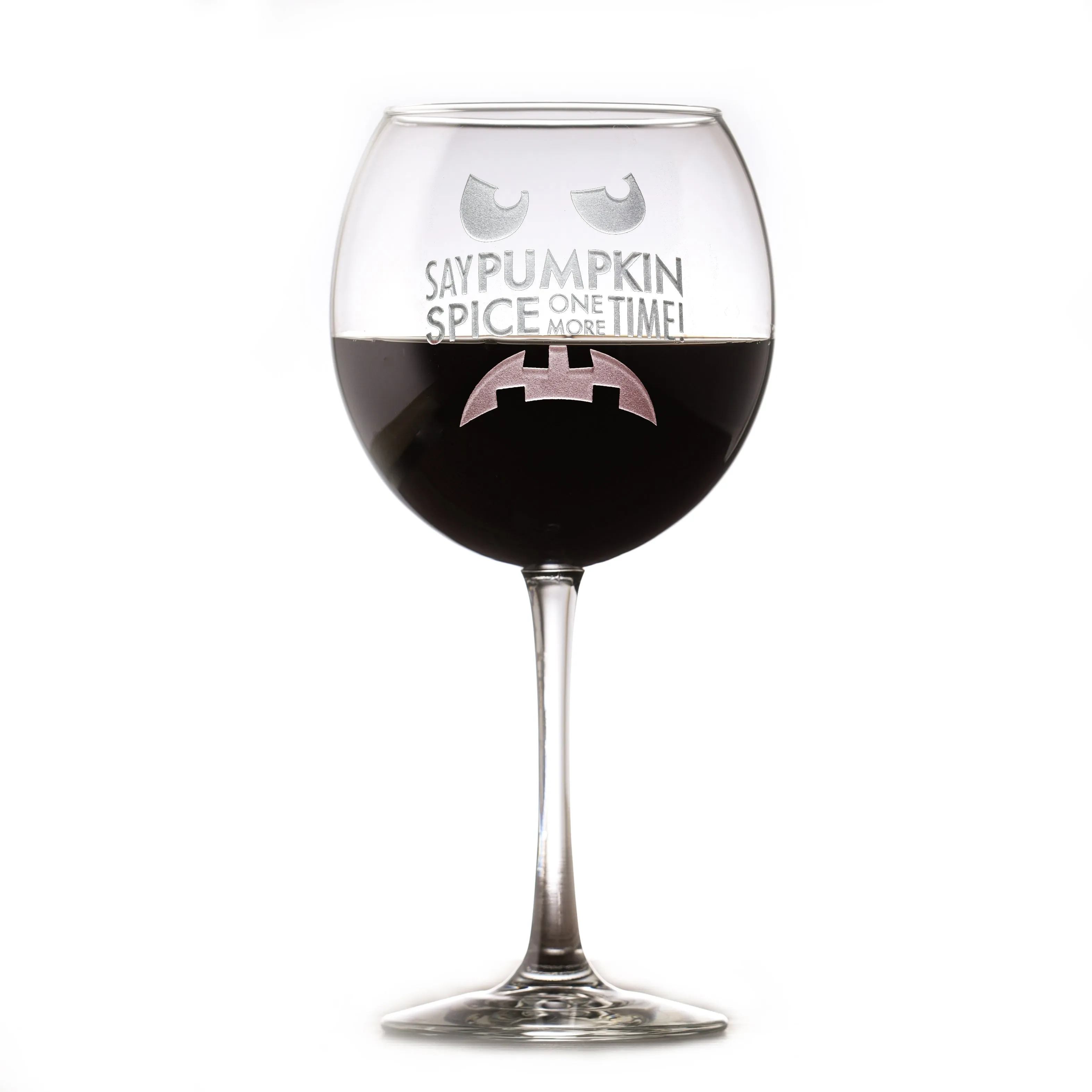 Pumpkin Spice Hater Gift, Red Wine Glass