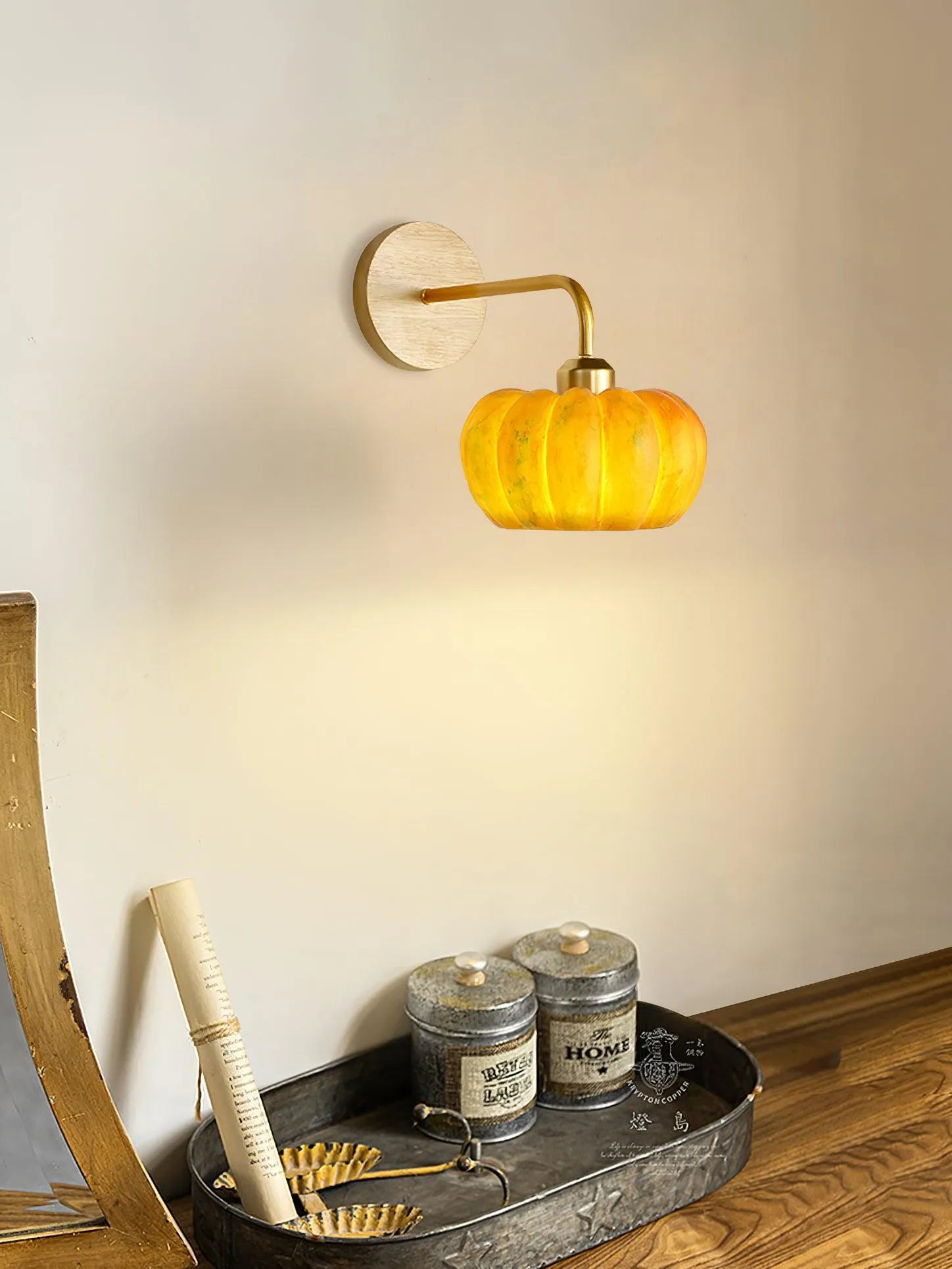 Pumpkin Wall Light