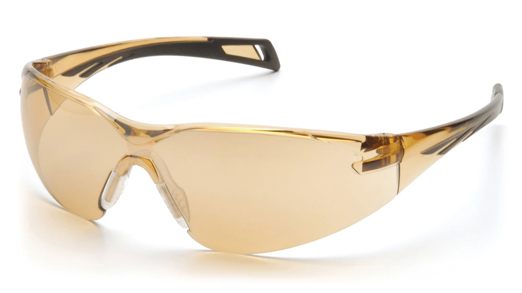 Pyramex SB7138S PMXSLIM Black Temples Safety Glasses W/ Sandstone Bronze Lens (12 each)