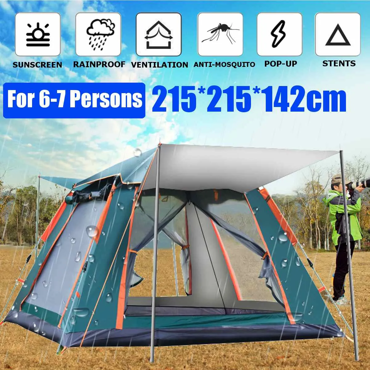 Quick Opening Large Capacity Camping Tent