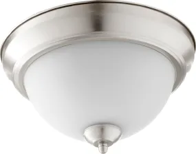 Quorum 3063-11-65 Ceiling Mount - Satin Nickel W/ Satin Opal