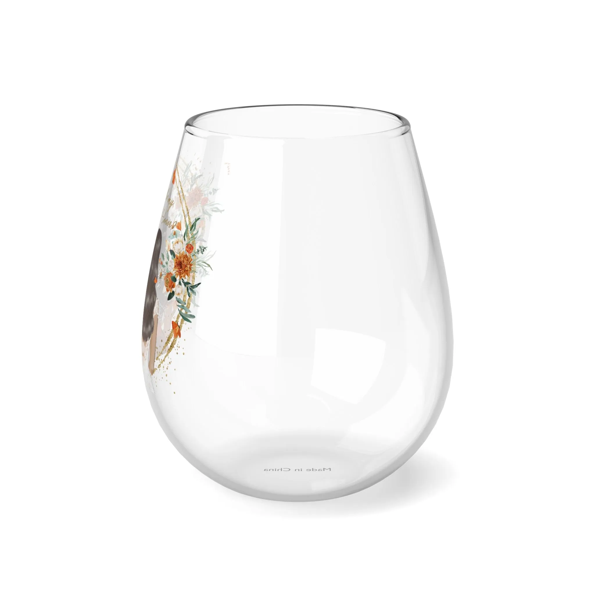 "Will you be my Matron of Honor" ? Stemless Wine Glass, 11.75oz VMA051505