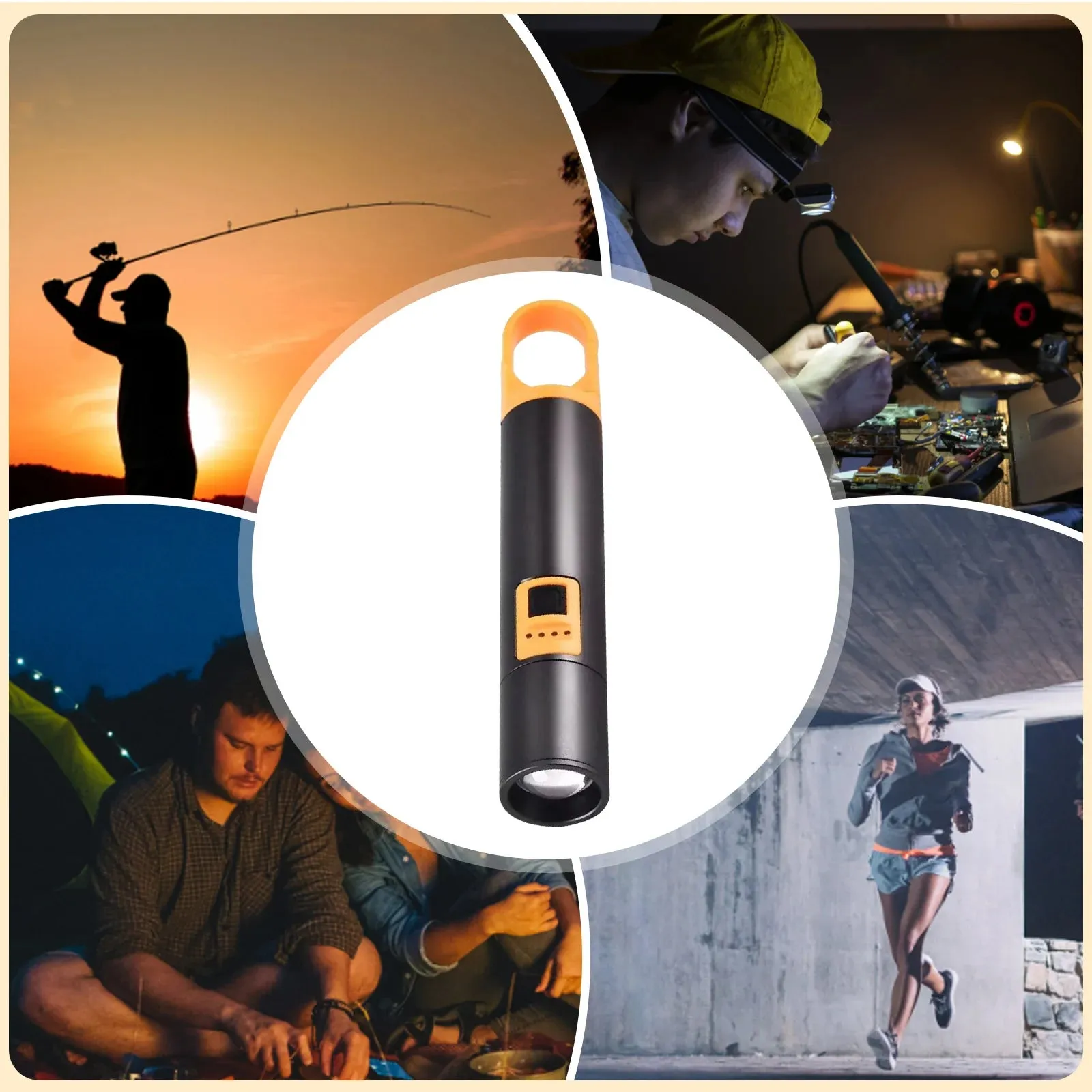 Rechargeable Waterproof LED Power Flashlight