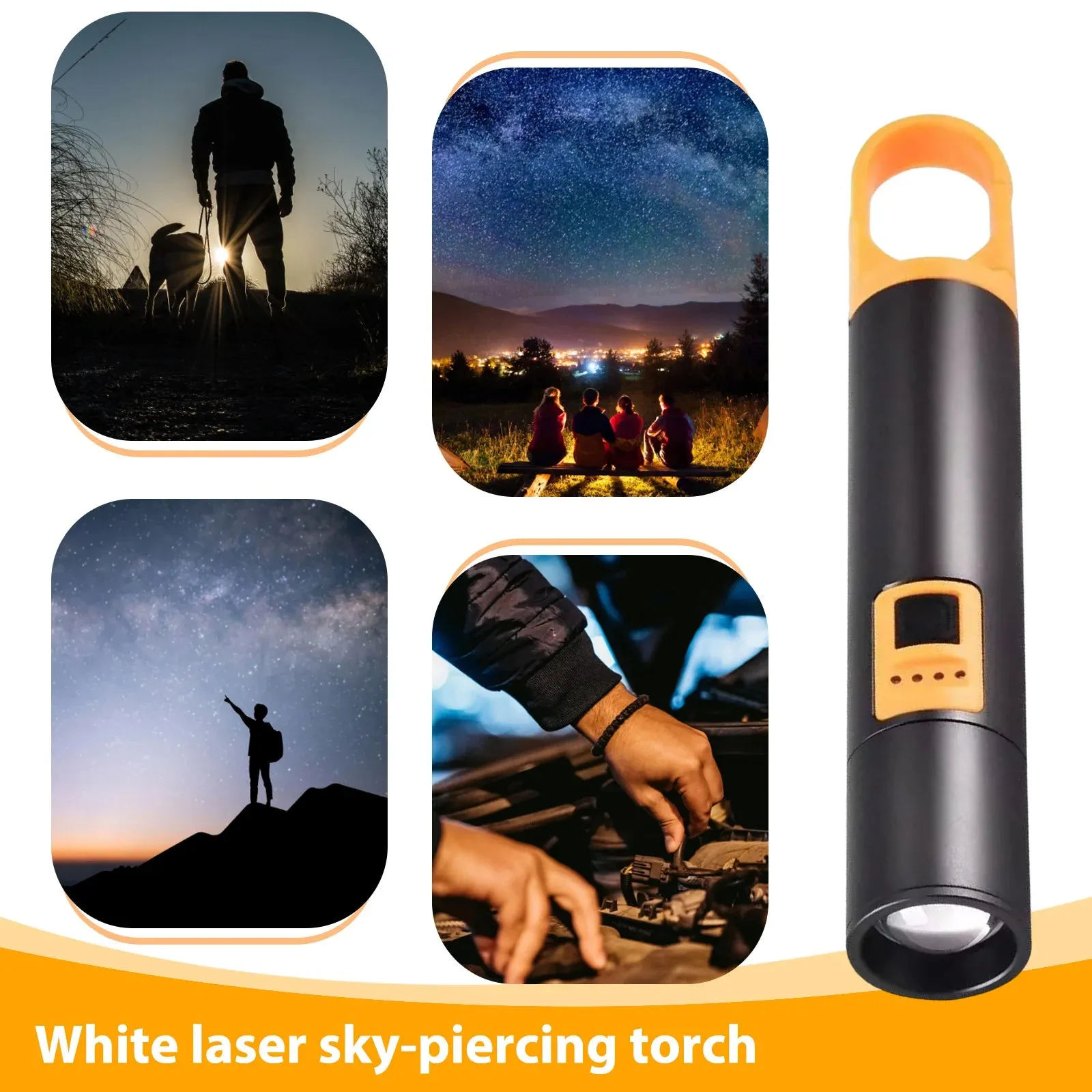 Rechargeable Waterproof LED Power Flashlight