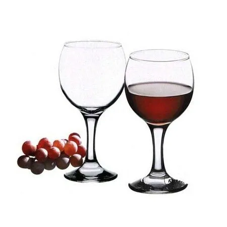 Red Wine Glasses, Stemmed Non-Leaded Wineware, 6 Pcs, 7.2 oz