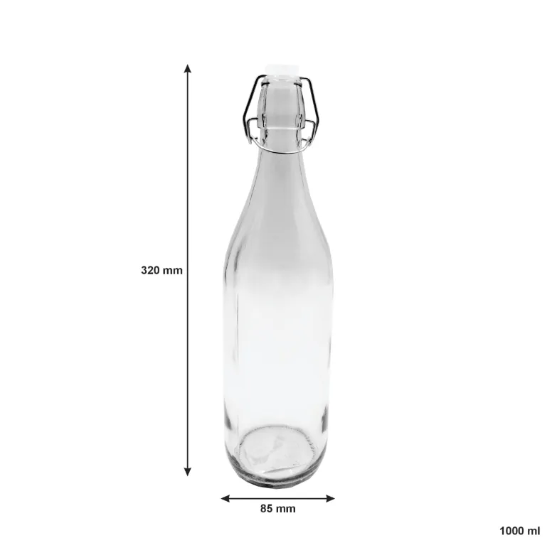 Regent Glass Bottle 1L with Swing Top Clip Lid 26130