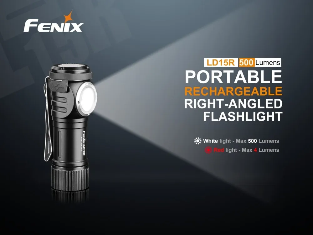 Right-Angled Rechargeable LED Flashlight - LD15R