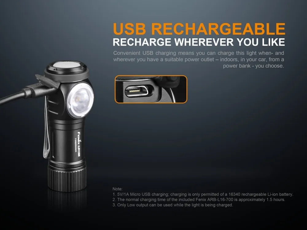 Right-Angled Rechargeable LED Flashlight - LD15R