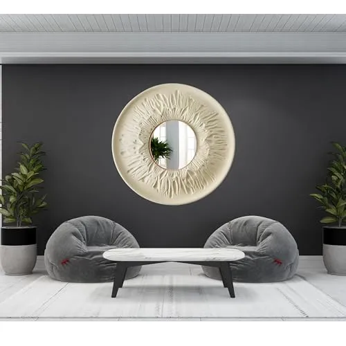 Round decoration panel with light in The center, idle for The home, garden, and restaurant.