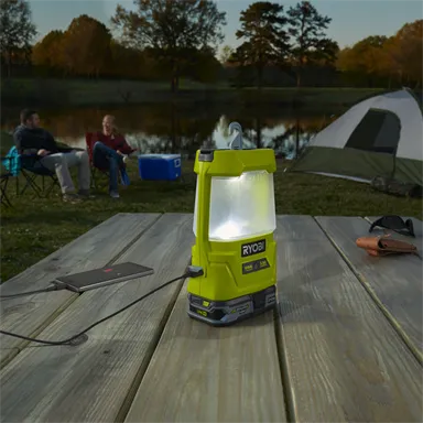 Ryobi One  18V LED Area Light With USB Port - Skin Only Portable