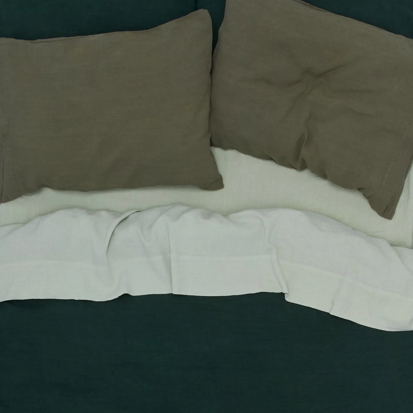 Simple Linen Duvet - Olive