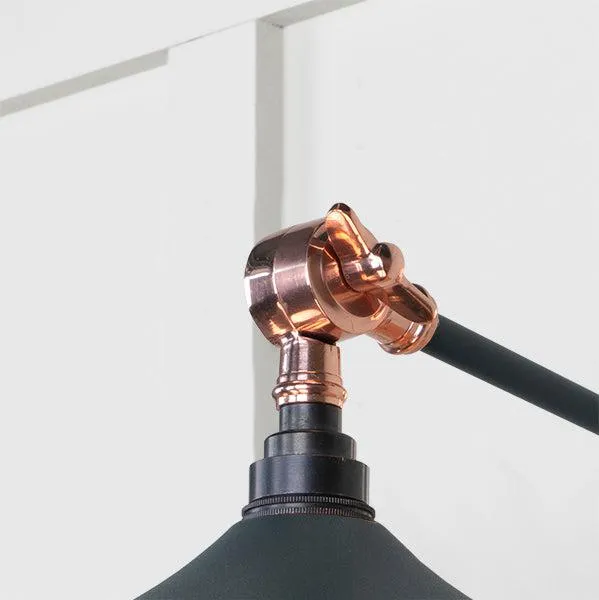 Smooth Copper Flora Wall Light in Soot | From The Anvil