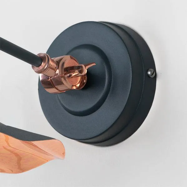 Smooth Copper Flora Wall Light in Soot | From The Anvil