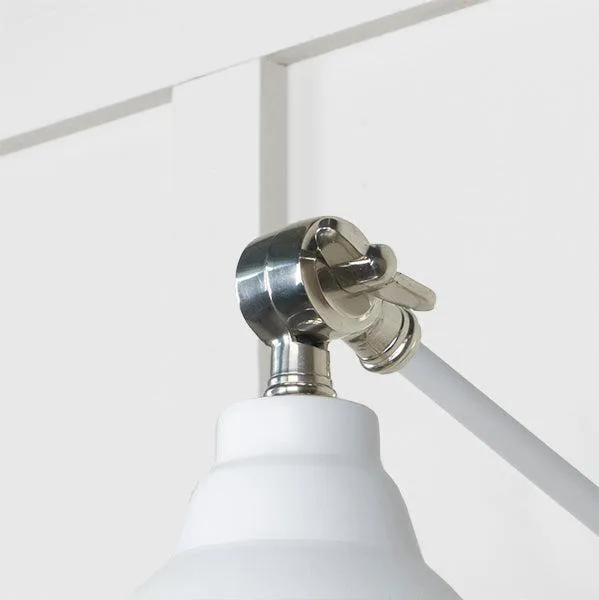 Smooth Nickel Brindley Wall Light in Flock | From The Anvil