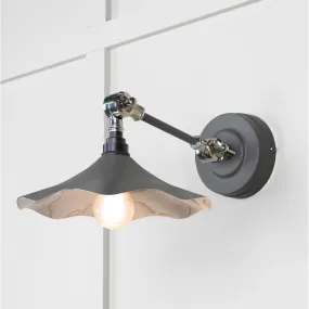 Smooth Nickel Flora Wall Light in Bluff | From The Anvil