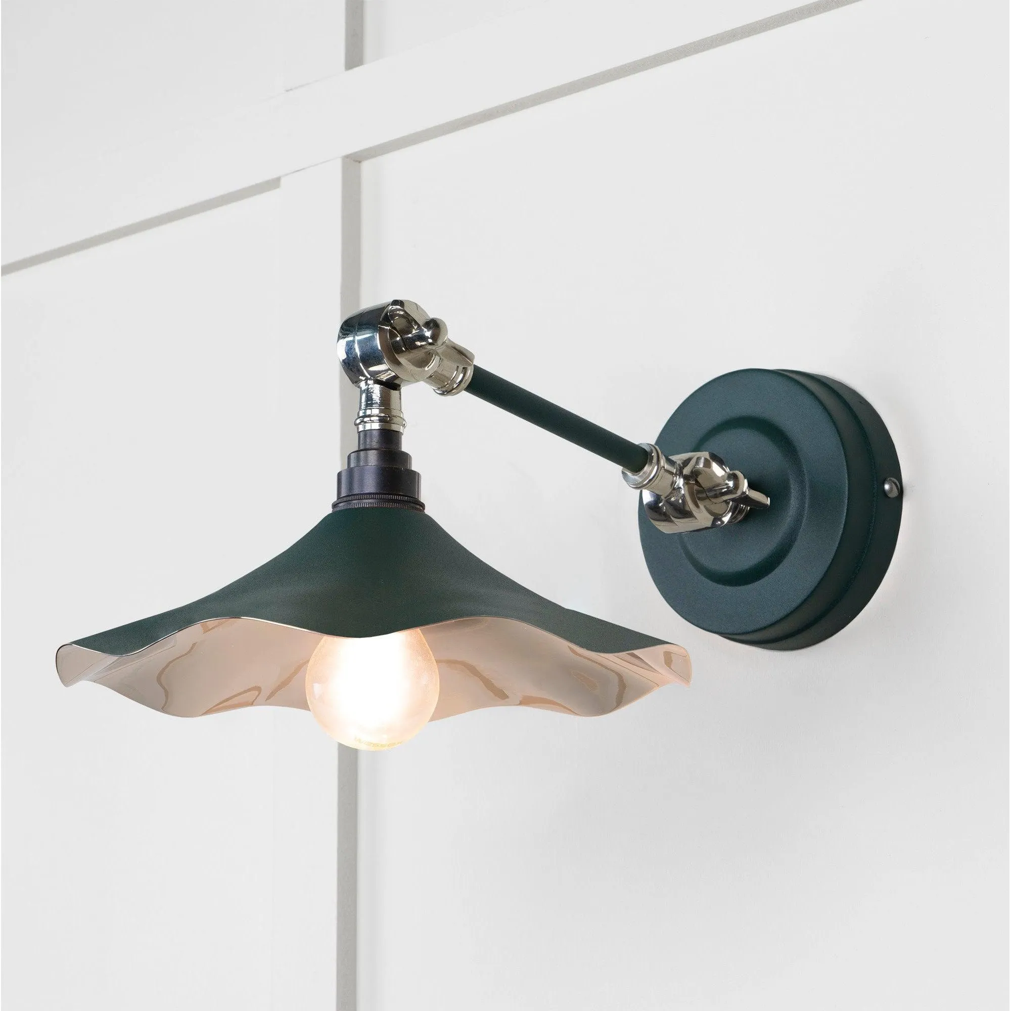 Smooth Nickel Flora Wall Light in Dingle | From The Anvil