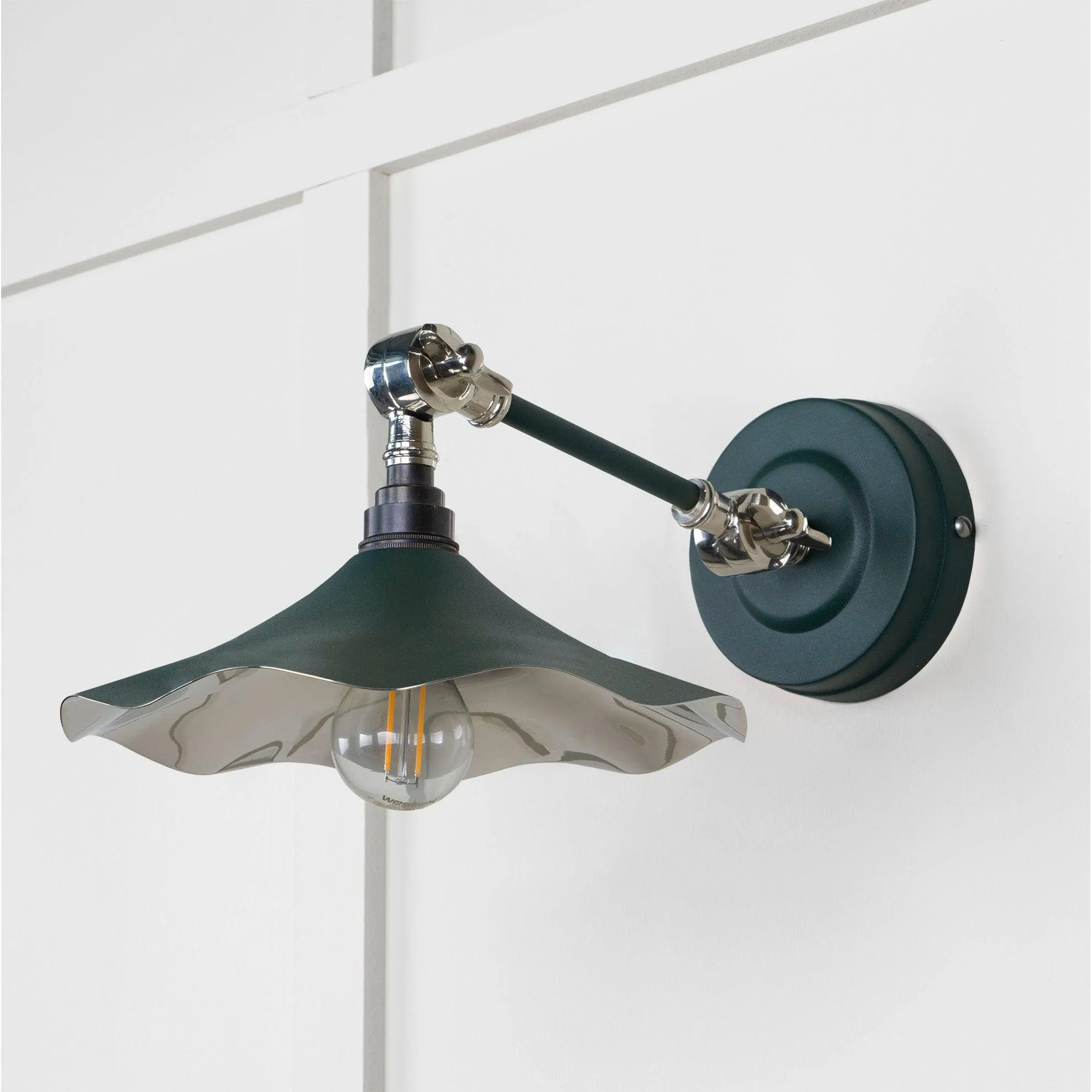 Smooth Nickel Flora Wall Light in Dingle | From The Anvil