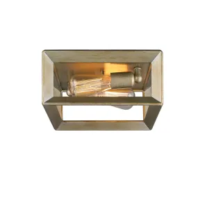 SMYTH 2 LIGHT CEILING MOUNT, WHITE GOLD