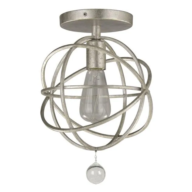 SOLARIS 1 LIGHT CEILING MOUNT, OLDE SILVER