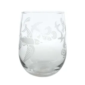 Stemless Wine Glass - Birds by Bread and Badger