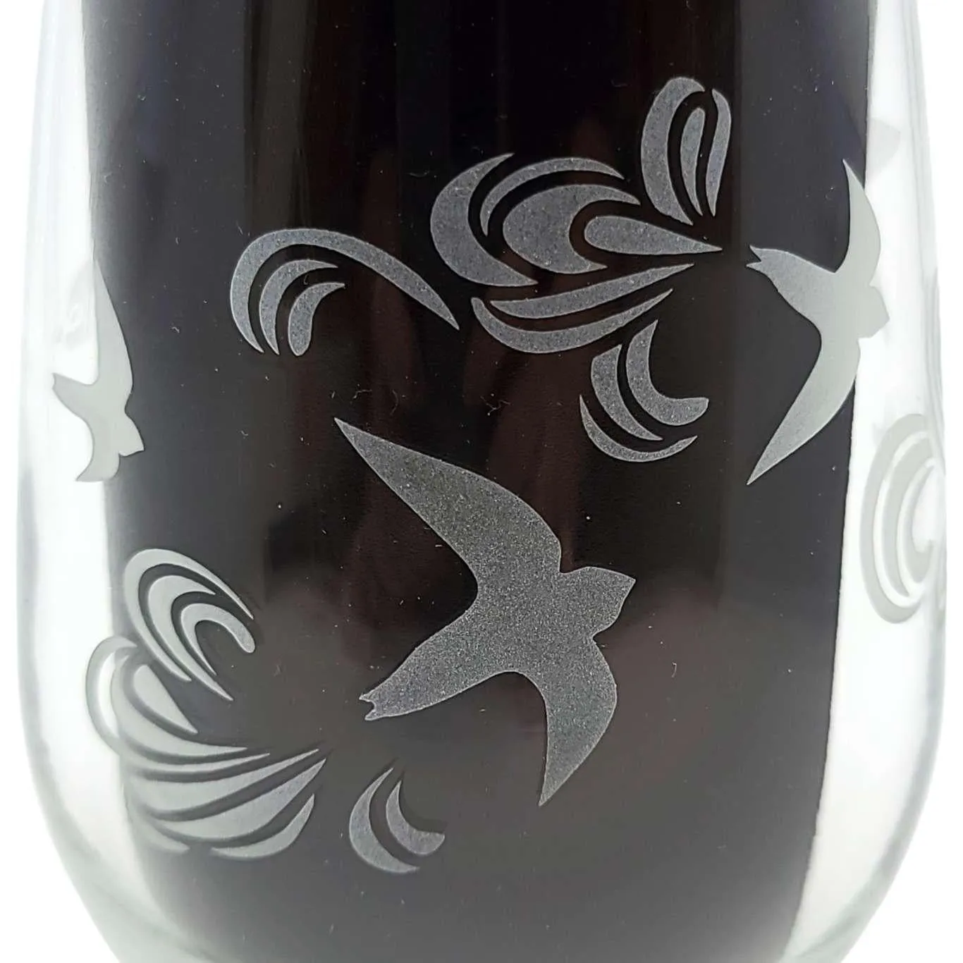 Stemless Wine Glass - Birds by Bread and Badger