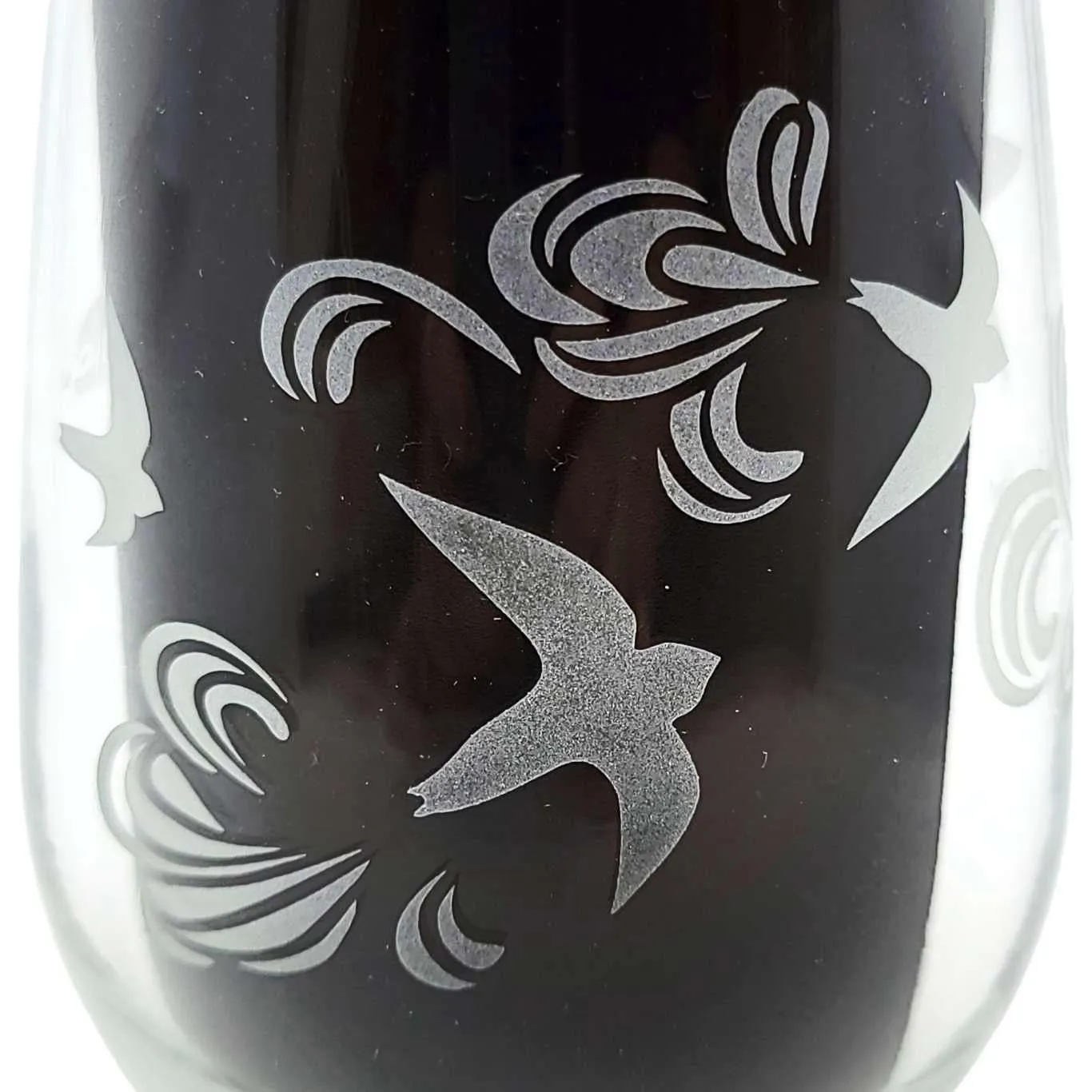 Stemless Wine Glass - Birds by Bread and Badger