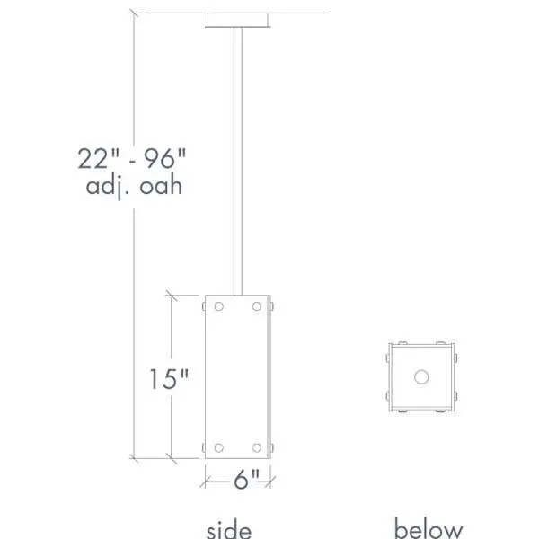 Strata 17376 Indoor/Outdoor Dark Iron Pendant By Ultralights Lighting