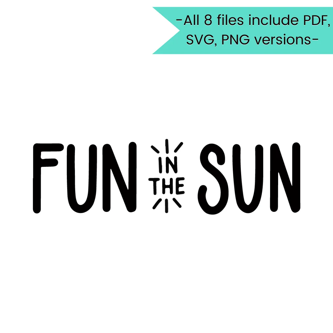 Summer Fun Stencil Cut Files! 2021 [AI SVG PNG DXF]