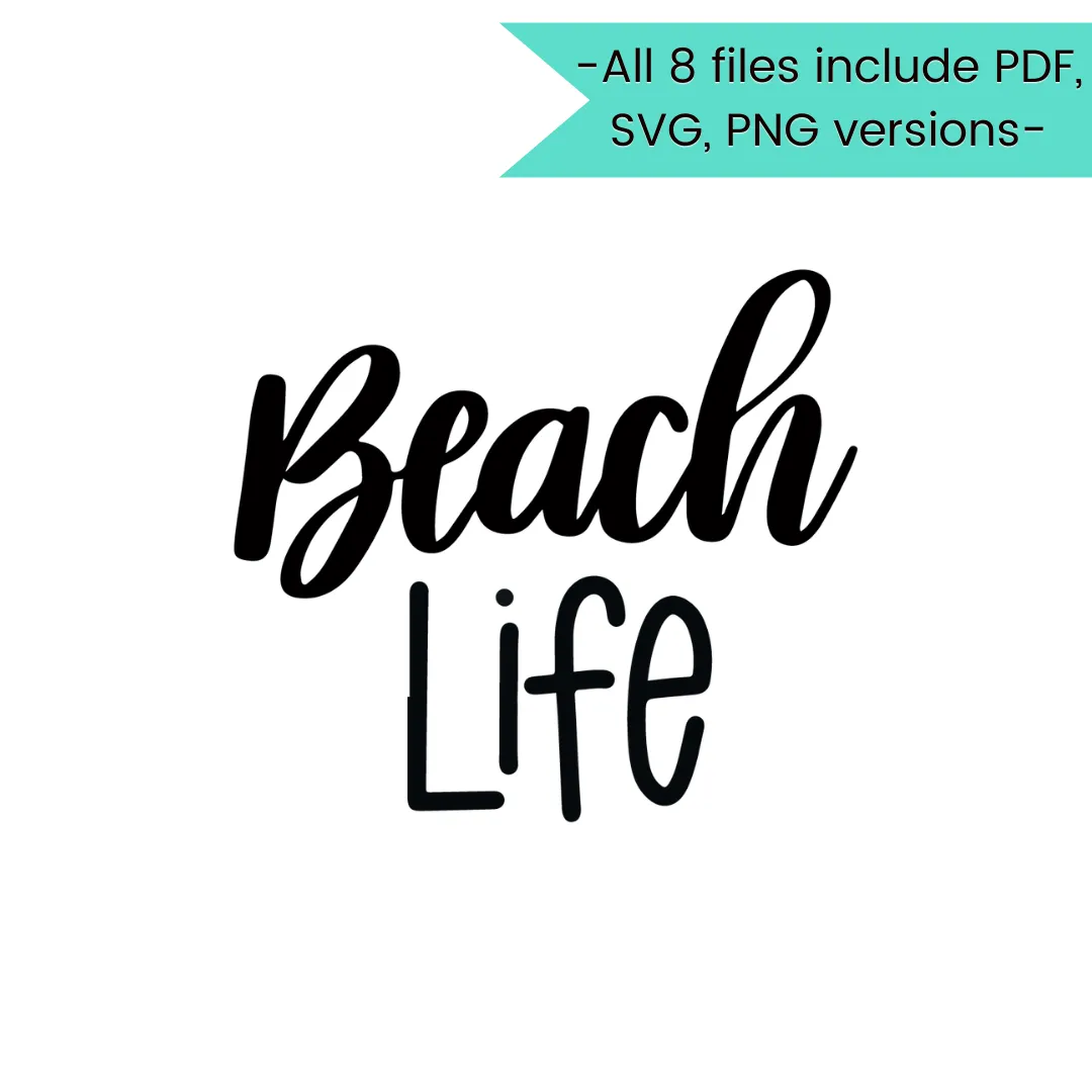 Summer Fun Stencil Cut Files! 2021 [AI SVG PNG DXF]