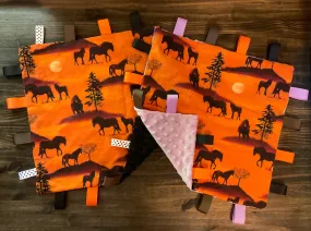 Sunset Horse Taggie Blanket