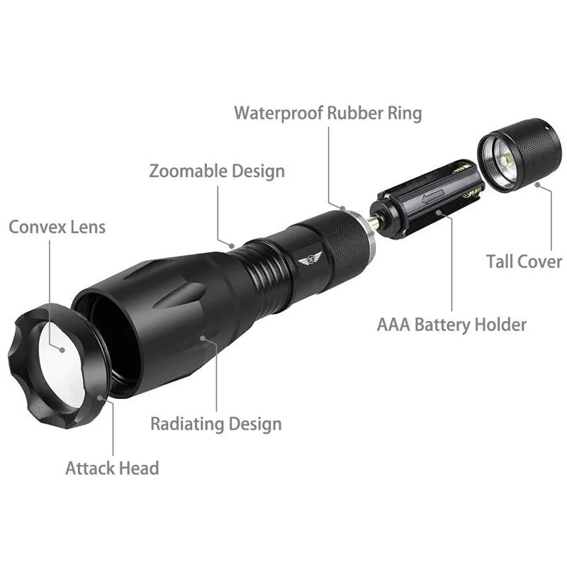 Tact-1200 Flashlight Kit Stealth Angel Survival