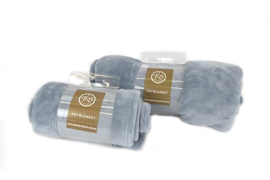 T&S Snuggle Pet Blanket  -  Grey, Blue or Pink