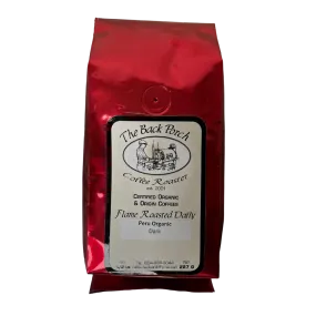 The Back Porch Coffee Roaster Peru Organic Dark Beans 227g