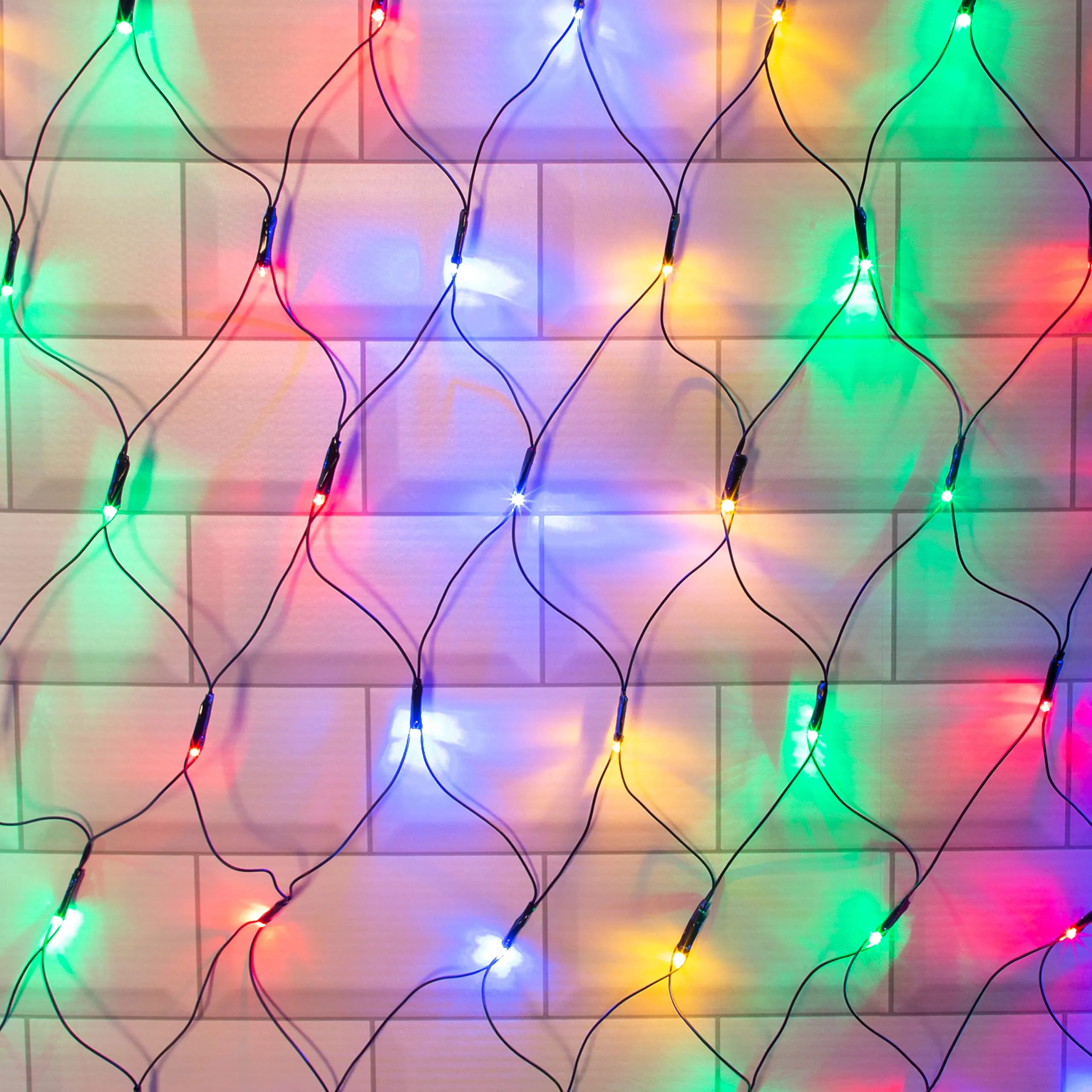 The Christmas Workshop 77820 180 LED Multi-Coloured Christmas Net Lights / Curtain Style Window Lights / 8 Different Modes / Mains Powered / Indoor and Outdoor / 1.8 x 1.2m