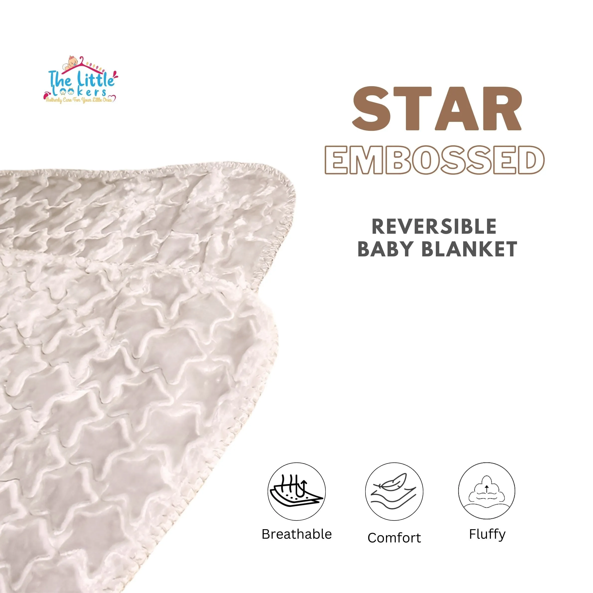 THE LITTLE LOOKERS Baby Blanket - Soft and Breathable Baby Wrapper, Swaddle for New Born Baby/Infants