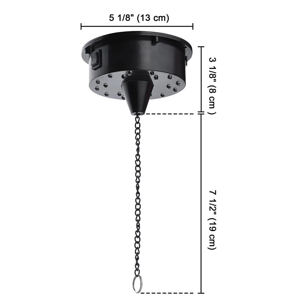 TheLAShop Disco Ball Motor with RGBW Lights DC or Battery Powered 6RPM