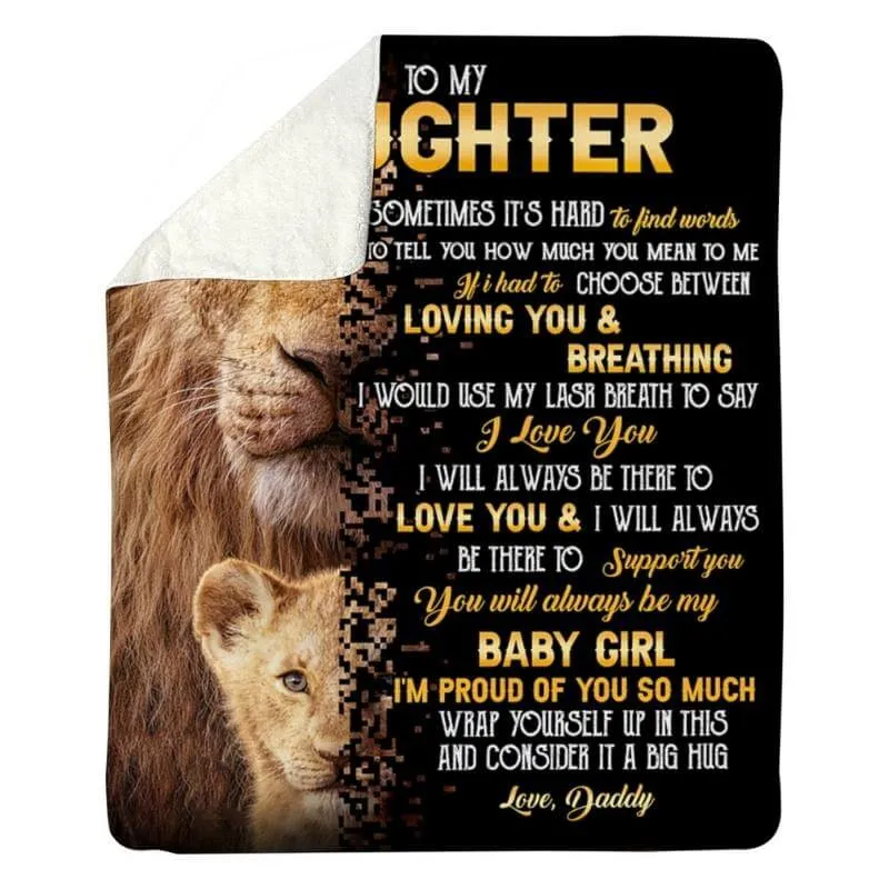 To My Daughter- From Dad - LionBlanket - A322 - Premium Blanket