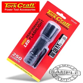 TORK CRAFT TORCH LED ALUM. 250LM BLK USE 3 X AAA BATTERIES TORK CRAFT FLASH LIGHT TCFL070