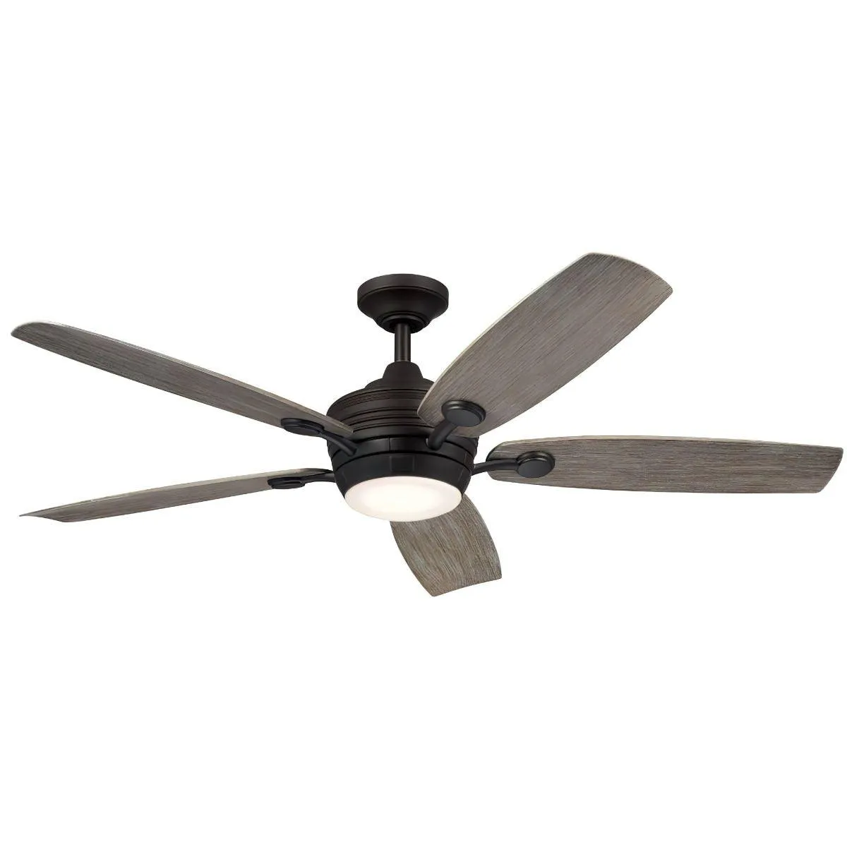 Tranquil 56 Inch Olde Bronze LED Damp Rated Ceiling Fan with Remote