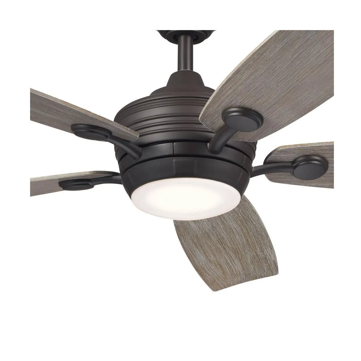 Tranquil 56 Inch Olde Bronze LED Damp Rated Ceiling Fan with Remote