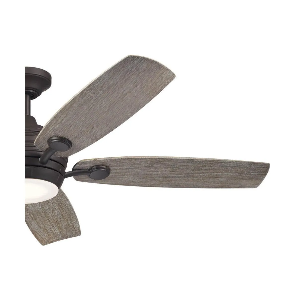 Tranquil 56 Inch Olde Bronze LED Damp Rated Ceiling Fan with Remote