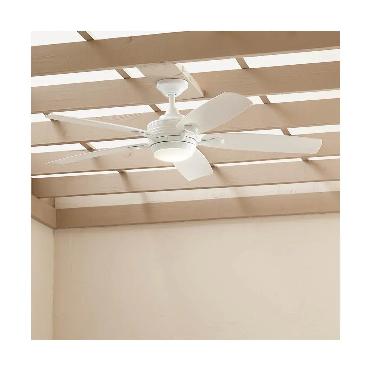 Tranquil Weather  56 Inch White LED Wet Rated Ceiling Fan with Remote