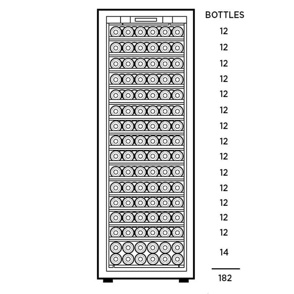 Transtherm Wine Coolers Ermitage Glass Black Full Shelf